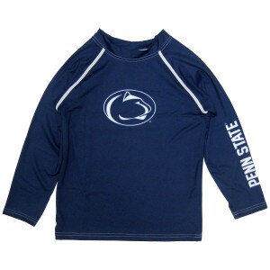 youth navy long sleeve rashguard performance tee Penn State and Athletic Logo